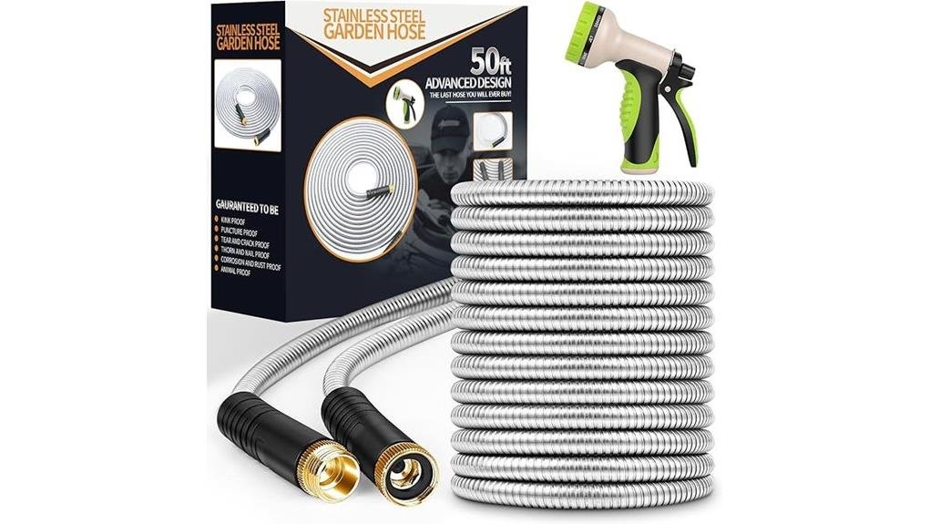 durable 50ft stainless waterhose