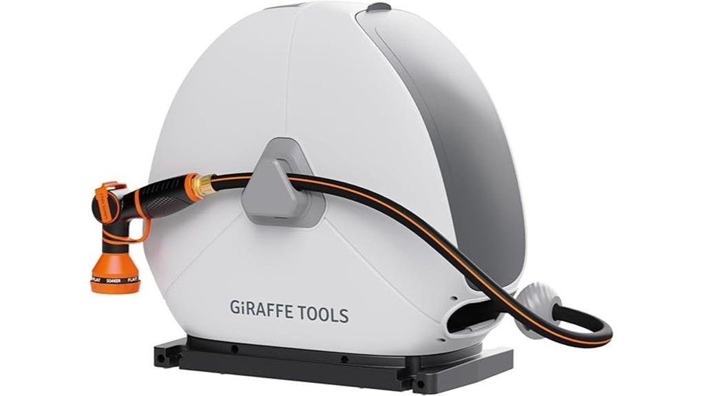 ground mounted retractable hose reel