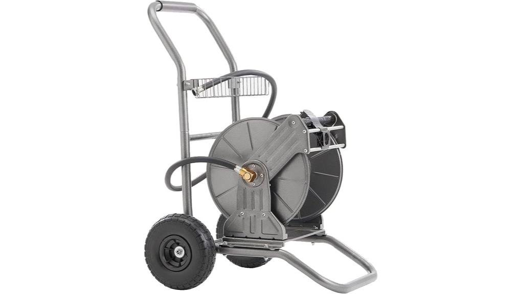 mobile garden hose reel cart