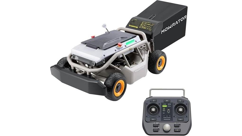 remote controlled four wheel drive mower
