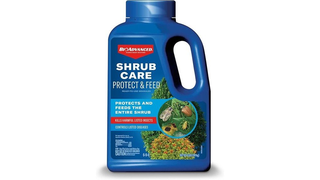 shrub fertilizer with systemic protection